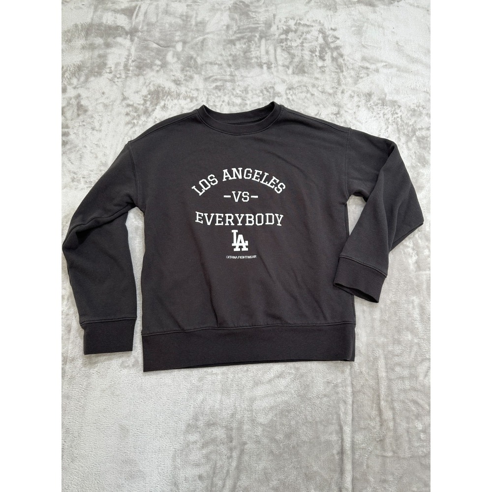 Boys Sweatshirt‎ Size Large Black Los Angeles vs Everybody by Gitana Fightwear